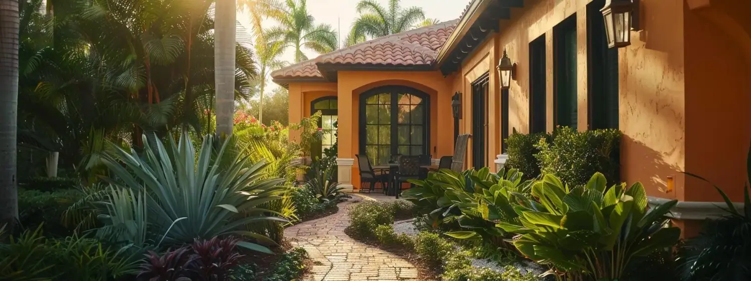 Vibrant exterior paint colors applied to Sarasota home