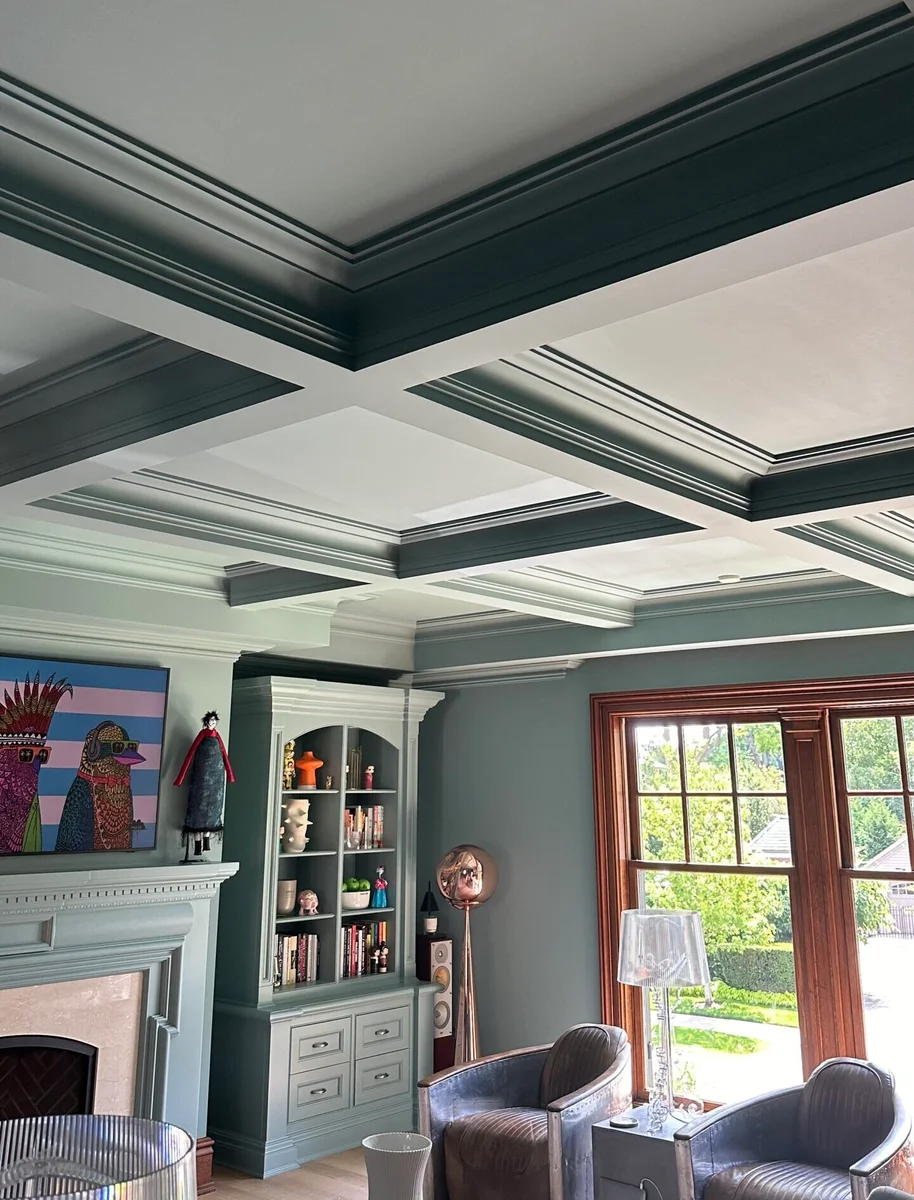 Sarasota bedroom with monochromatic walls ceiling and trim
