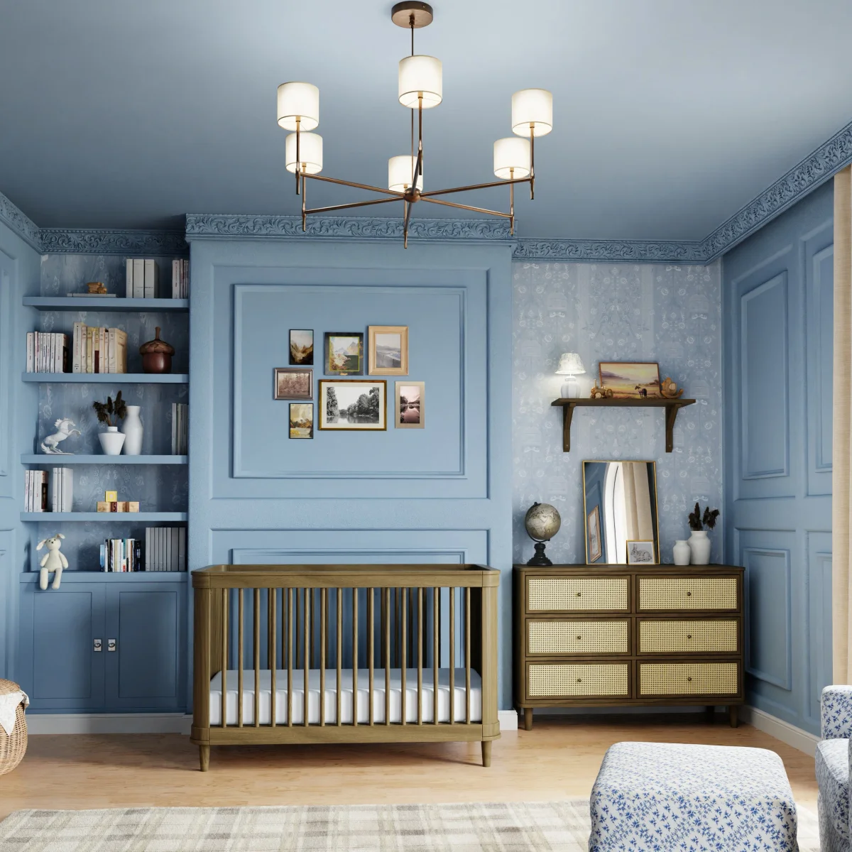 Living room color drenching with walls ceiling and trim unified