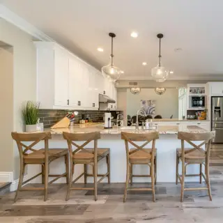 Cabinet painting in Sarasota - Kitchen with large island