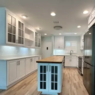 Cabinet painting in Sarasota - Kitchen island
