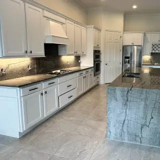Cabinet painting in Sarasota - Kitchen with marble countertop