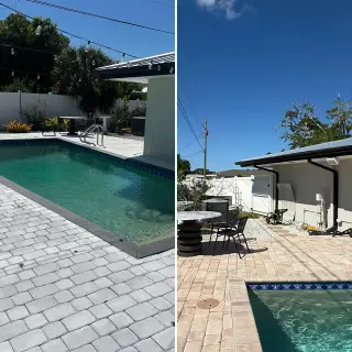 Concrete coating Sarasota - Pool deck sealed against moisture