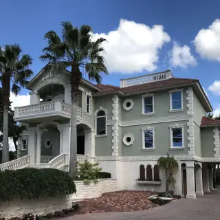 Exterior painting Sarasota - Two-story home refreshed curb appeal