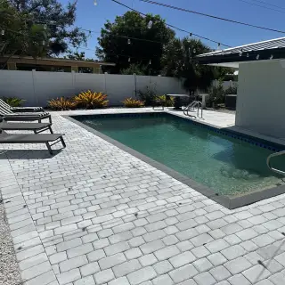 Concrete coating Sarasota - Pool surround sealed against moisture