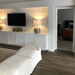 Interior painting in Sarasota - Guest suite with refreshed trim and walls